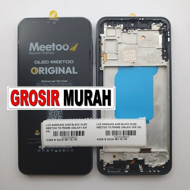 Lcd Samsung A266 Black Oled Meetoo Ts Frame (galaxy A26 5g) ready stock harga grosir sparepart HP Libra Jaya