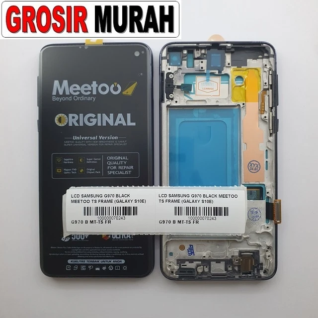 Lcd Samsung G970 Black Meetoo Ts Frame (galaxy S10e) ready stock harga grosir sparepart HP Libra Jaya