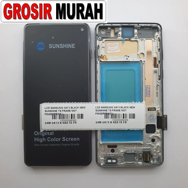 Lcd Samsung G973 Black New Sunshine Ts Frame Not Fingerprint (galaxy S10 4g) ready stock harga grosir sparepart HP Libra Jaya