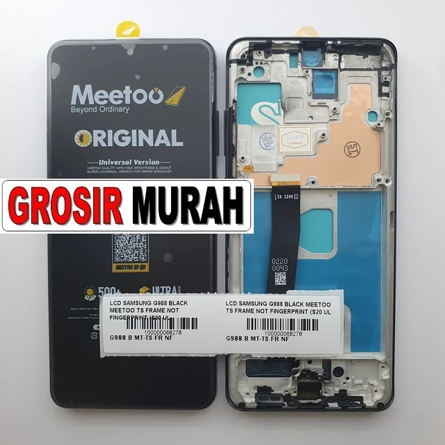 Lcd Samsung G988 Black Meetoo Ts Frame Not Fingerprint (s20 Ultra 4g 5g) ready stock harga grosir sparepart HP Libra Jaya