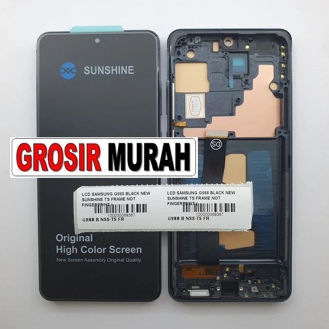 Lcd Samsung G988 Black New Sunshine Ts Frame Not Fingerprint (s20 Ultra 4g 5g) ready stock harga grosir sparepart HP Libra Jaya