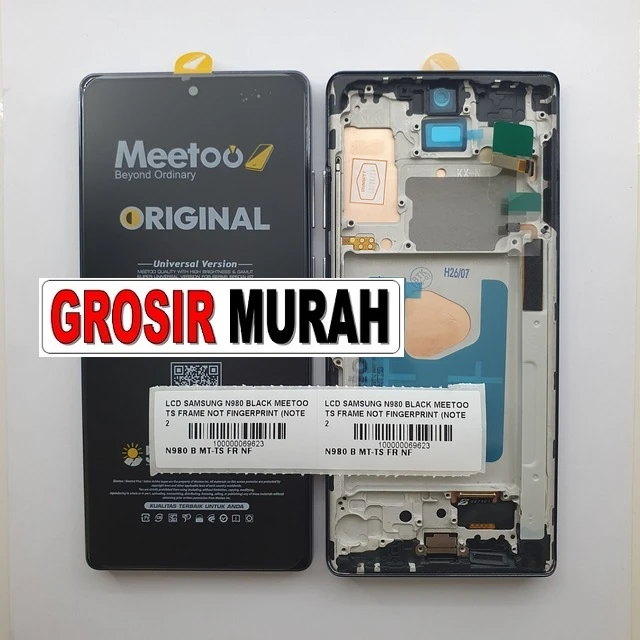Lcd Samsung N980 Black Meetoo Ts Frame Not Fingerprint (note 20) ready stock harga grosir sparepart HP Libra Jaya