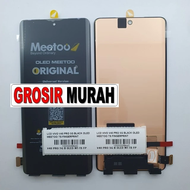 Lcd Vivo V40 Pro 5g Black Oled Meetoo Ts Fingerprint ready stock harga grosir sparepart HP Libra Jaya