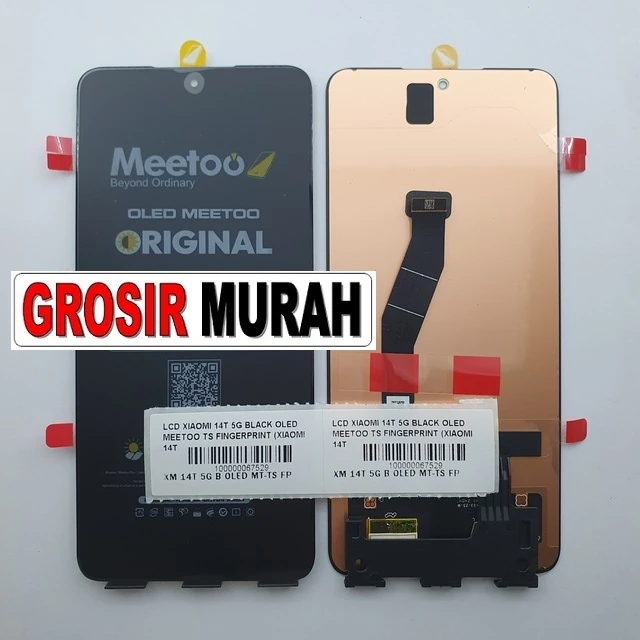Lcd Xiaomi 14t 5g Black Oled Meetoo Ts Fingerprint (xiaomi 14t Pro 5g K70 Ultra) ready stock harga grosir sparepart HP Libra Jaya