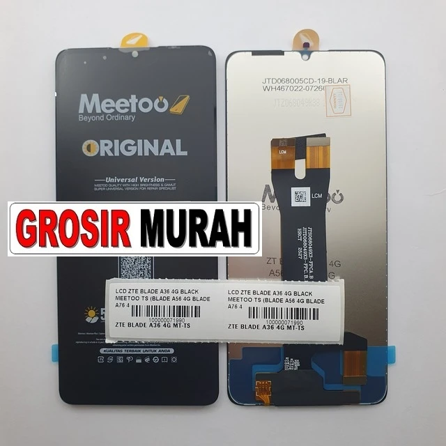 Lcd Zte Blade A36 4g Black Meetoo Ts (blade A56 4g Blade A76 4g) ready stock harga grosir sparepart HP Libra Jaya