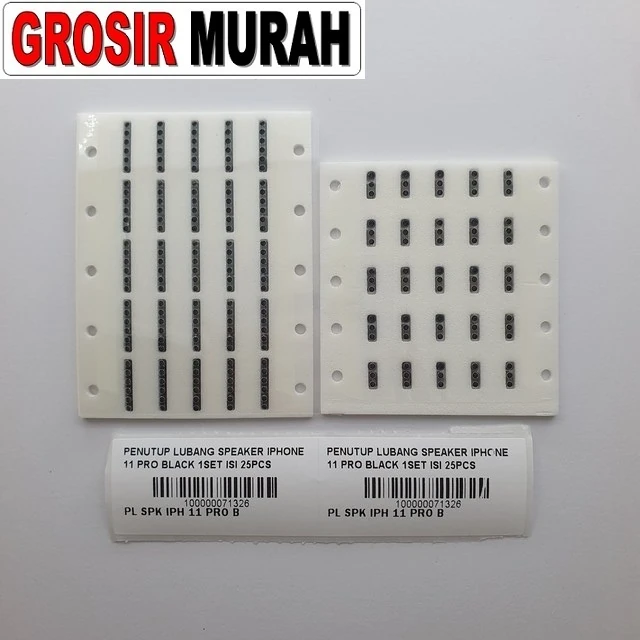 Penutup Lubang Speaker Iphone 11 Pro Black 1set Isi 25pcs ready stock harga grosir sparepart HP Libra Jaya