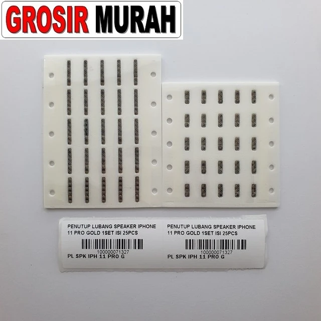 Penutup Lubang Speaker Iphone 11 Pro Gold 1set Isi 25pcs ready stock harga grosir sparepart HP Libra Jaya