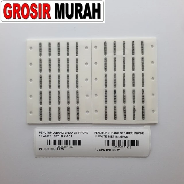 Penutup Lubang Speaker Iphone 11 White 1set Isi 25pcs ready stock harga grosir sparepart HP Libra Jaya
