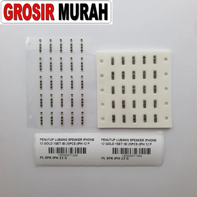 Penutup Lubang Speaker Iphone 12 Gold 1set Isi 25pcs (iph 12 Plus 13 14 15 16) ready stock harga grosir sparepart HP Libra Jaya