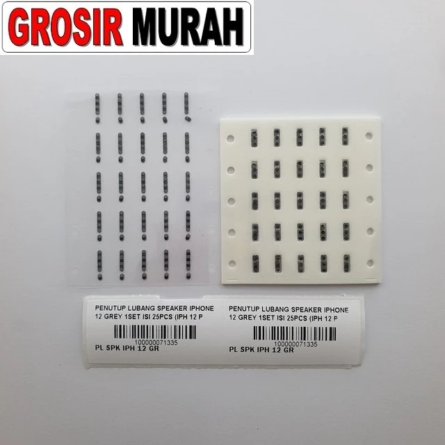 Penutup Lubang Speaker Iphone 12 Grey 1set Isi 25pcs (iph 12 Plus 13 14 15 16) ready stock harga grosir sparepart HP Libra Jaya