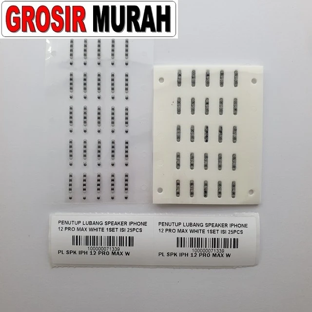 Penutup Lubang Speaker Iphone 12 Pro Max White 1set Isi 25pcs ready stock harga grosir sparepart HP Libra Jaya