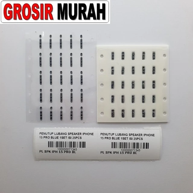 Penutup Lubang Speaker Iphone 15 Pro Blue 1set Isi 25pcs ready stock harga grosir sparepart HP Libra Jaya