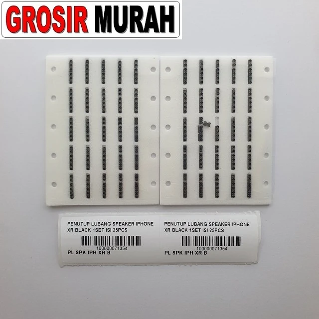 Penutup Lubang Speaker Iphone Xr Black 1set Isi 25pcs ready stock harga grosir sparepart HP Libra Jaya