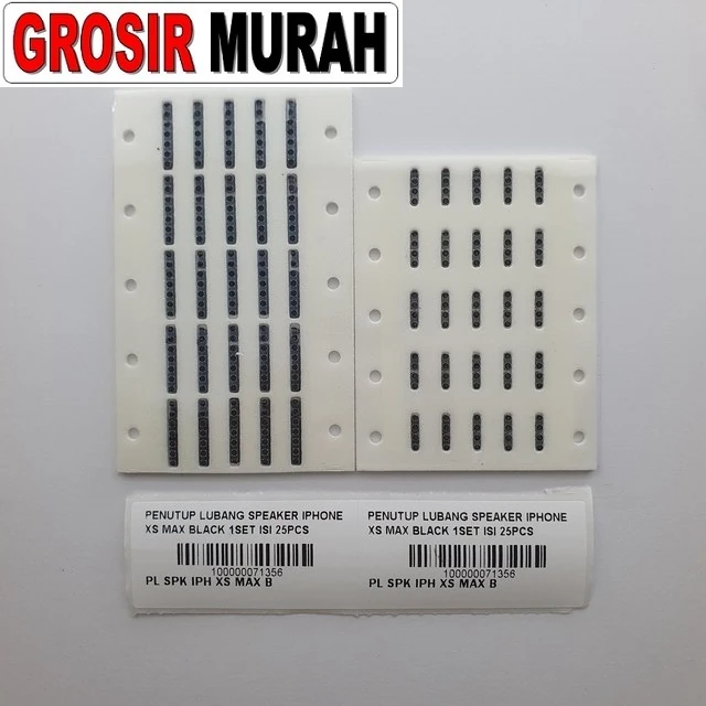 Penutup Lubang Speaker Iphone Xs Max Black 1set Isi 25pcs ready stock harga grosir sparepart HP Libra Jaya