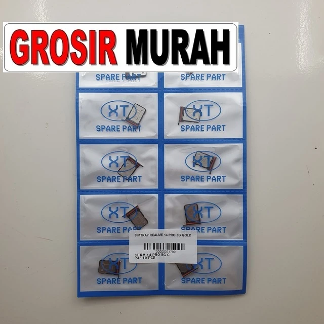 Simtray Realme 14 Pro 5g Gold ready stock harga grosir sparepart HP Libra Jaya