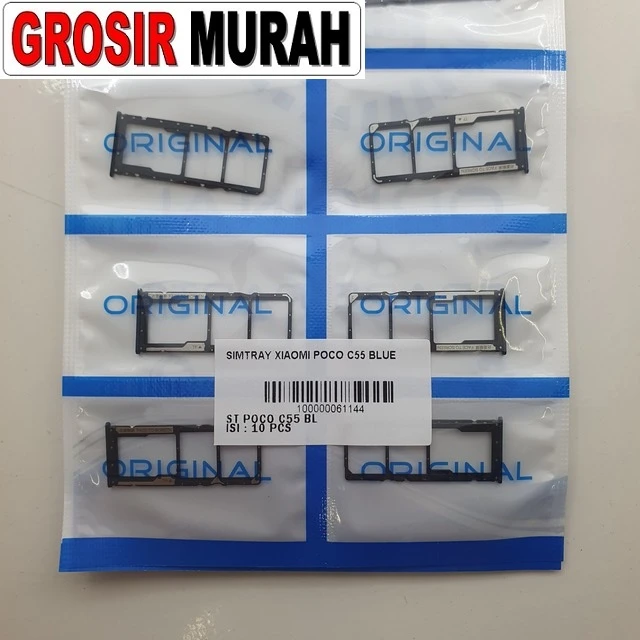 Simtray Xiaomi Poco C55 Blue ready stock harga grosir sparepart HP Libra Jaya