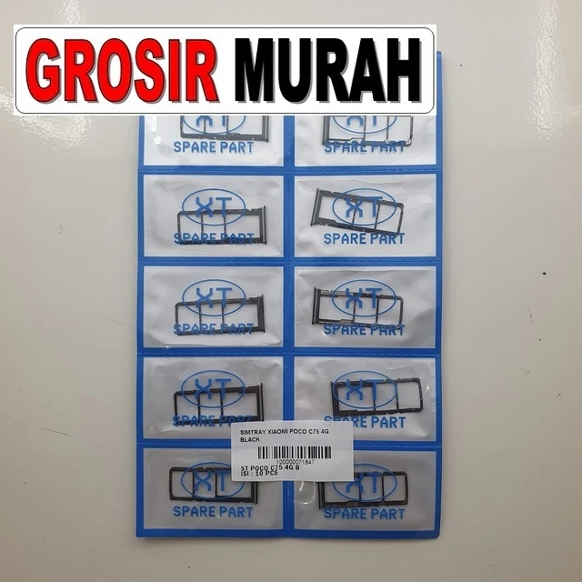 Simtray Xiaomi Poco C75 4g Black ready stock harga grosir sparepart HP Libra Jaya