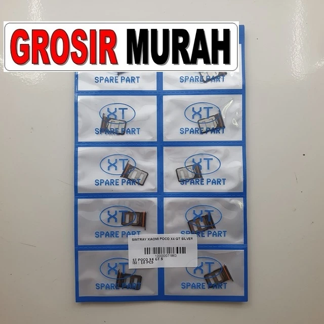Simtray Xiaomi Poco X4 Gt Silver ready stock harga grosir sparepart HP Libra Jaya