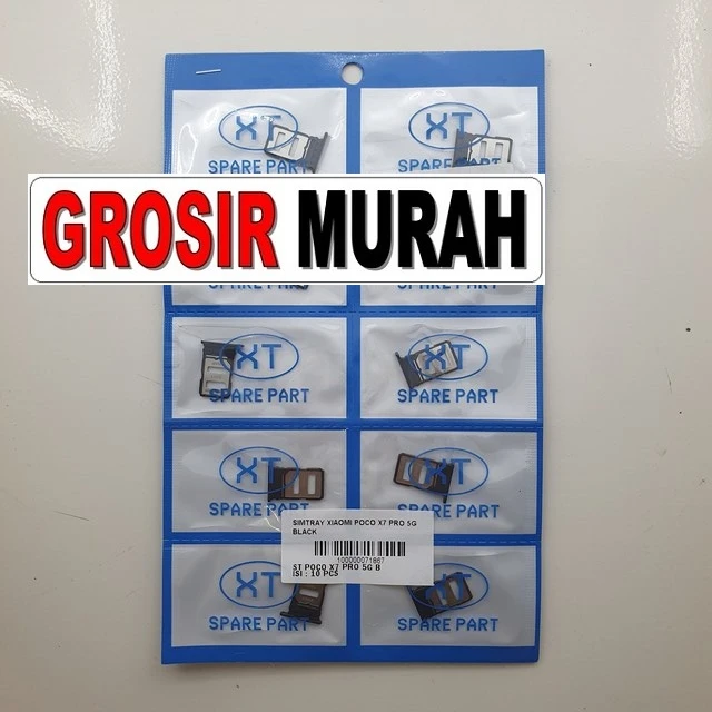 Simtray Xiaomi Poco X7 Pro 5g Black ready stock harga grosir sparepart HP Libra Jaya