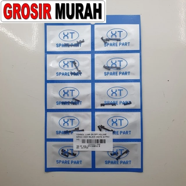 Tombol Luar On Off Volume Infinix X6851 Black (note 40 Pro 5g) ready stock harga grosir sparepart HP Libra Jaya