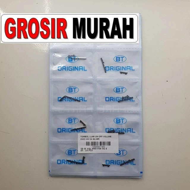 Tombol Luar On Off Volume Vivo V50 5g Silver ready stock harga grosir sparepart HP Libra Jaya