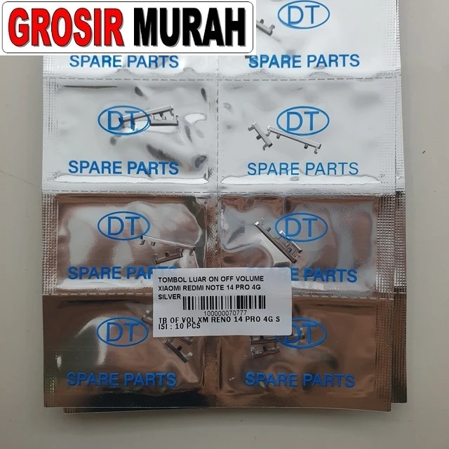 Tombol Luar On Off Volume Xiaomi Redmi Note 14 Pro 4g Silver ready stock harga grosir sparepart HP Libra Jaya