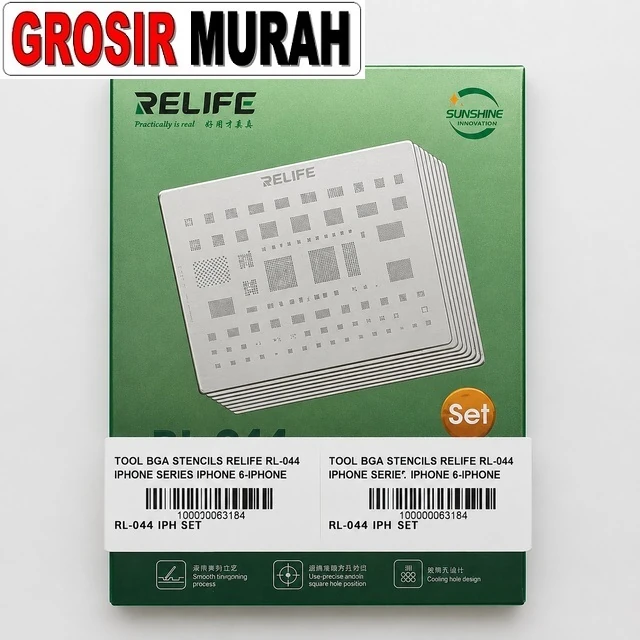 Tool Bga Stencils Relife Rl-044 Iphone Series Iphone 6-iphone 17 1set 12pcs ready stock harga grosir sparepart HP Libra Jaya