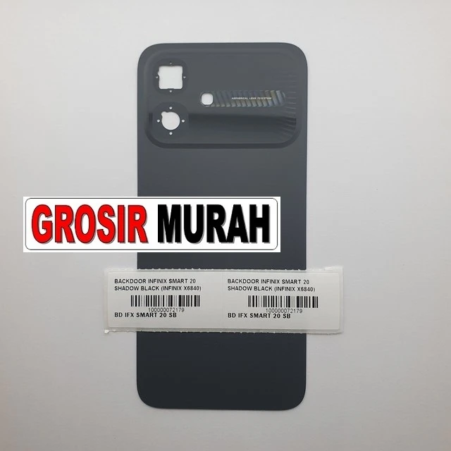 Backdoor Infinix Smart 20 Shadow Black (infinix X6840) ready stock harga grosir sparepart HP Libra Jaya