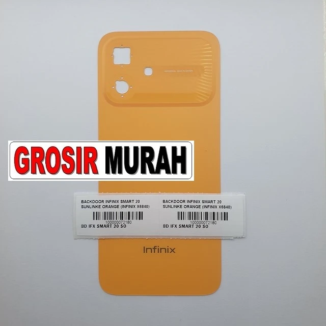 Backdoor Infinix Smart 20 Sunlinke Orange (infinix X6840) ready stock harga grosir sparepart HP Libra Jaya