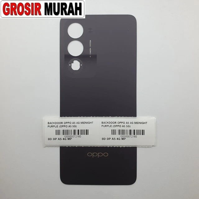 Backdoor Oppo A5 4g Midnight Purple (oppo A5 5g) ready stock harga grosir sparepart HP Libra Jaya