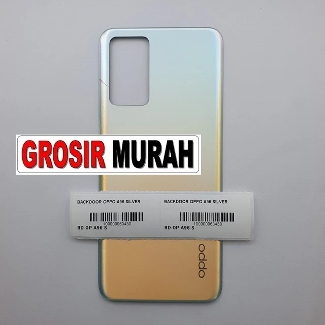 Backdoor Oppo A95 4g Glowing Rainbow Silver ready stock harga grosir sparepart HP Libra Jaya