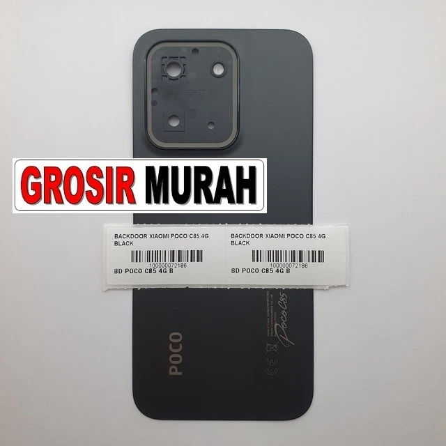 Backdoor Xiaomi Poco C85 4g Black ready stock harga grosir sparepart HP Libra Jaya