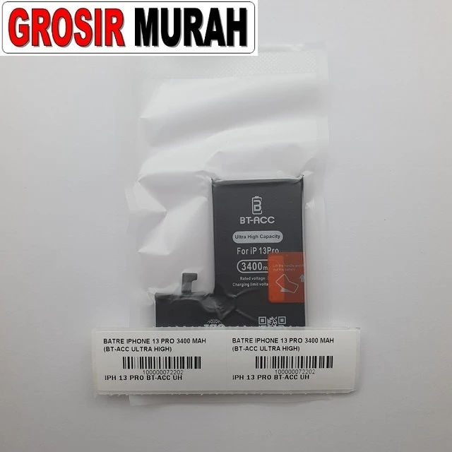 Batre Iphone 13 Pro 3400 Mah (bt-acc Ultra High) ready stock harga grosir sparepart HP Libra Jaya