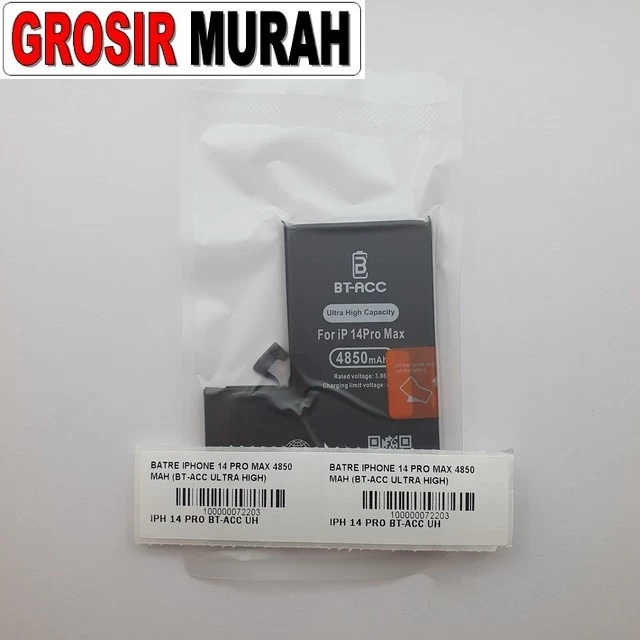 Batre Iphone 14 Pro Max 4850 Mah (bt-acc Ultra High) ready stock harga grosir sparepart HP Libra Jaya