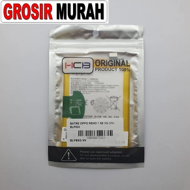 Batre Oppo Reno 7 Se 5g (vv) Blp895 ready stock harga grosir sparepart HP Libra Jaya