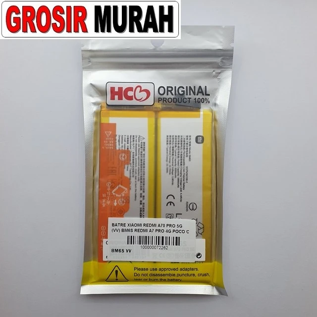 Batre Xiaomi Redmi A70 Pro 5g (vv) Bm6s Redmi A7 Pro 4g Poco C81 Pro ready stock harga grosir sparepart HP Libra Jaya