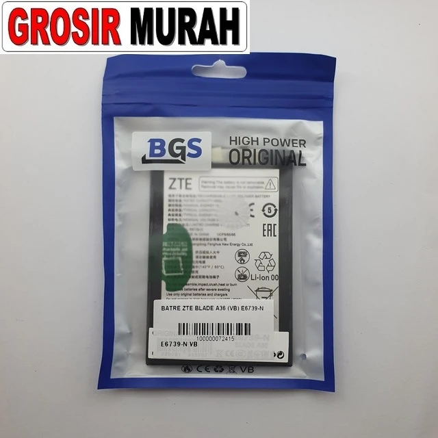 Batre Zte Blade A36 (vb) E6739-n ready stock harga grosir sparepart HP Libra Jaya