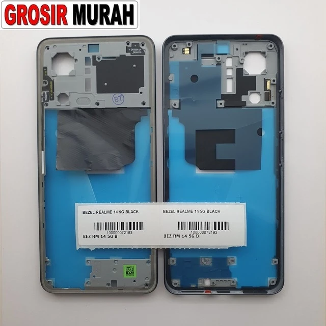 Bezel Realme 14 5g Black ready stock harga grosir sparepart HP Libra Jaya