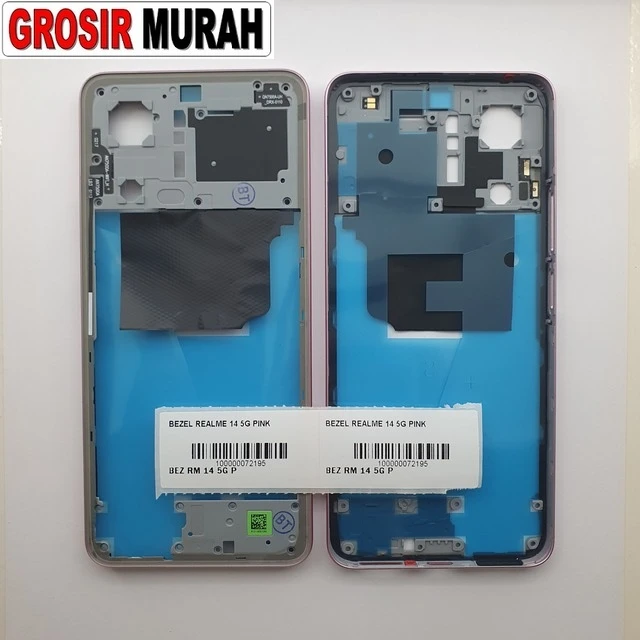 Bezel Realme 14 5g Pink ready stock harga grosir sparepart HP Libra Jaya
