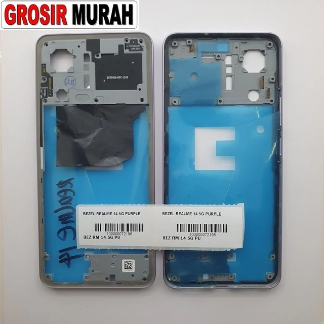 Bezel Realme 14 5g Purple ready stock harga grosir sparepart HP Libra Jaya
