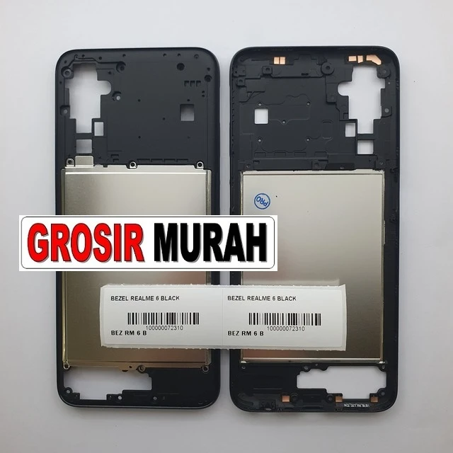 Bezel Realme 6 Black ready stock harga grosir sparepart HP Libra Jaya