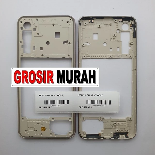 Bezel Realme Xt Gold ready stock harga grosir sparepart HP Libra Jaya