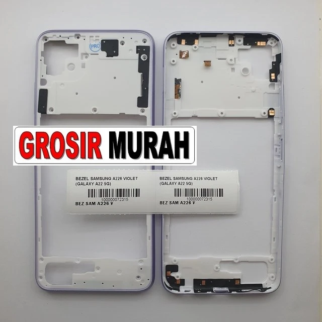 Bezel Samsung A226 Violet (galaxy A22 5g) ready stock harga grosir sparepart HP Libra Jaya