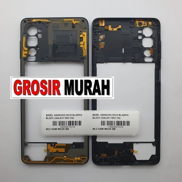 Bezel Samsung M526 Blazing Black (galaxy M52 5g) ready stock harga grosir sparepart HP Libra Jaya