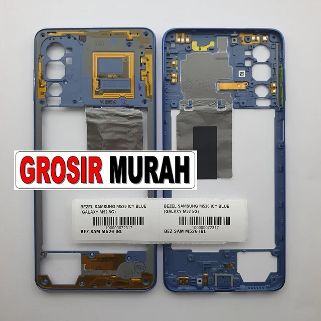 Bezel Samsung M526 Icy Blue (galaxy M52 5g) ready stock harga grosir sparepart HP Libra Jaya