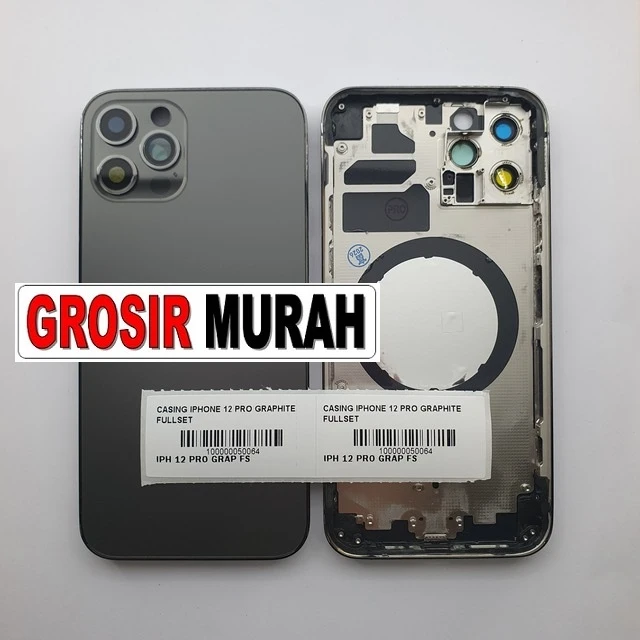 Casing Iphone 12 Pro Graphite Fullset ready stock harga grosir sparepart HP Libra Jaya