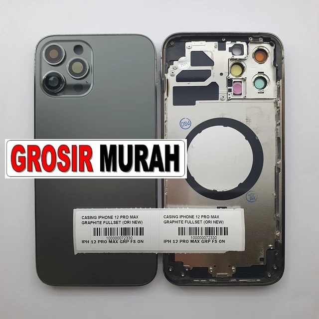 Casing Iphone 12 Pro Max Graphite Fullset (ori New) ready stock harga grosir sparepart HP Libra Jaya