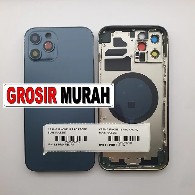 Casing Iphone 12 Pro Pacific Blue Fullset ready stock harga grosir sparepart HP Libra Jaya