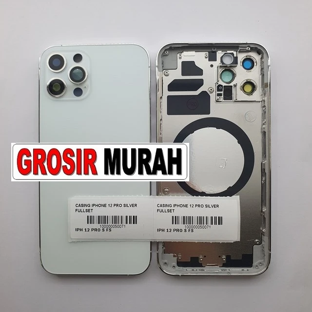 Casing Iphone 12 Pro Silver Fullset ready stock harga grosir sparepart HP Libra Jaya