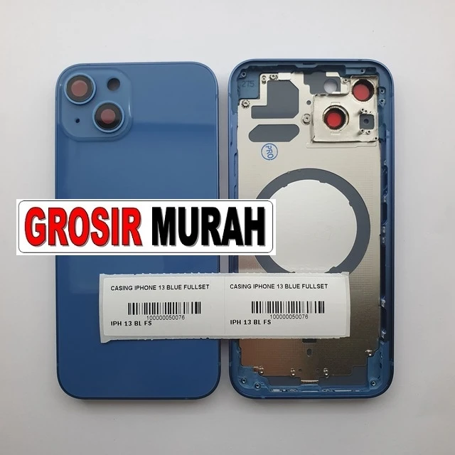 Casing Iphone 13 Blue Fullset ready stock harga grosir sparepart HP Libra Jaya